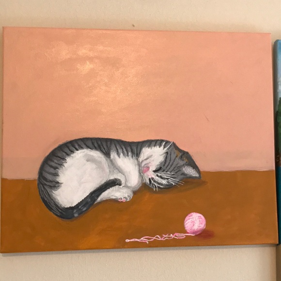 Acrylic painting canvas stretched size 16/20